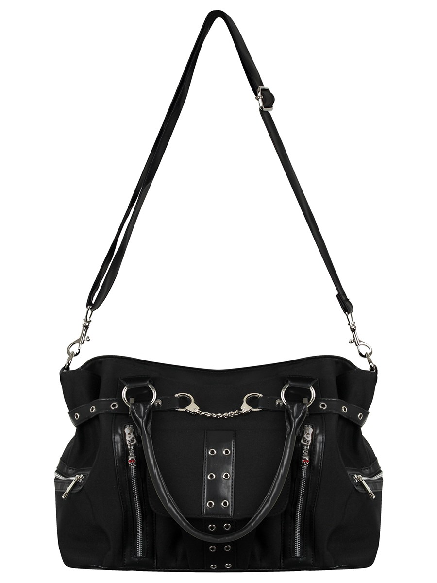 Banned Handbag Rise Up Handcuff Women's Black 39x26x14.5cm 