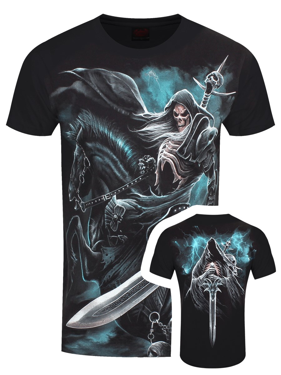 Spiral Grim Rider Men's Black T-Shirt - Buy Online at Grindstore.com