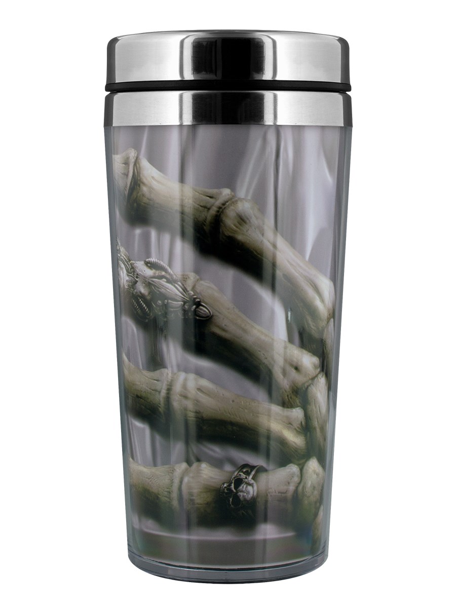 Skeleton Hand Heat Insulated Travel Cup Spiral Direct Death Grip Thermo Mug 