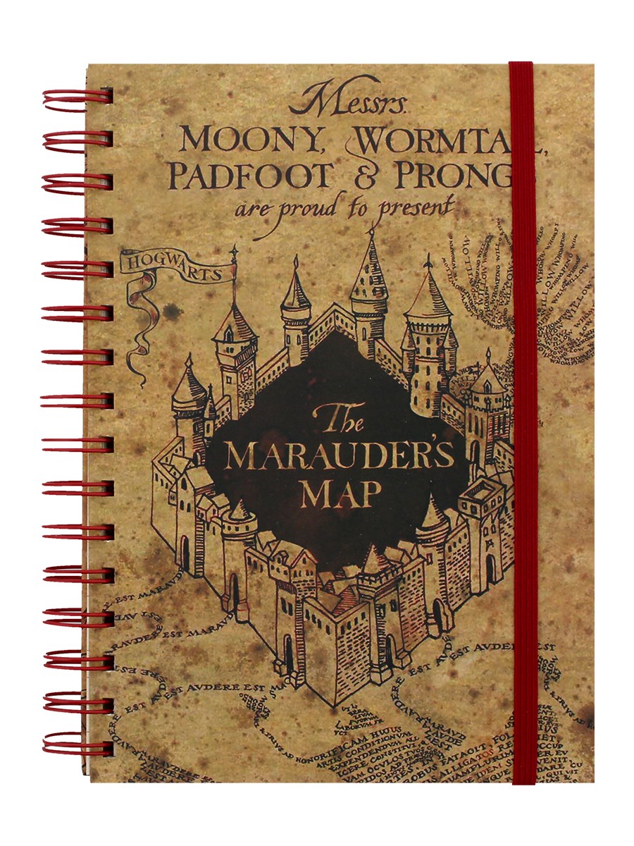 A5 The Marauders Map Spiralbindung Notebook Ringbuch Harry Potter Block 