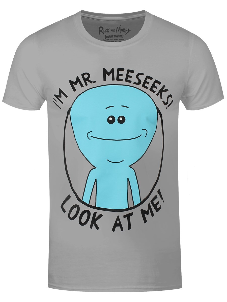 Rick And Morty Mr MeeSeeks! Men's Grey T-Shirt - Buy Online at ...