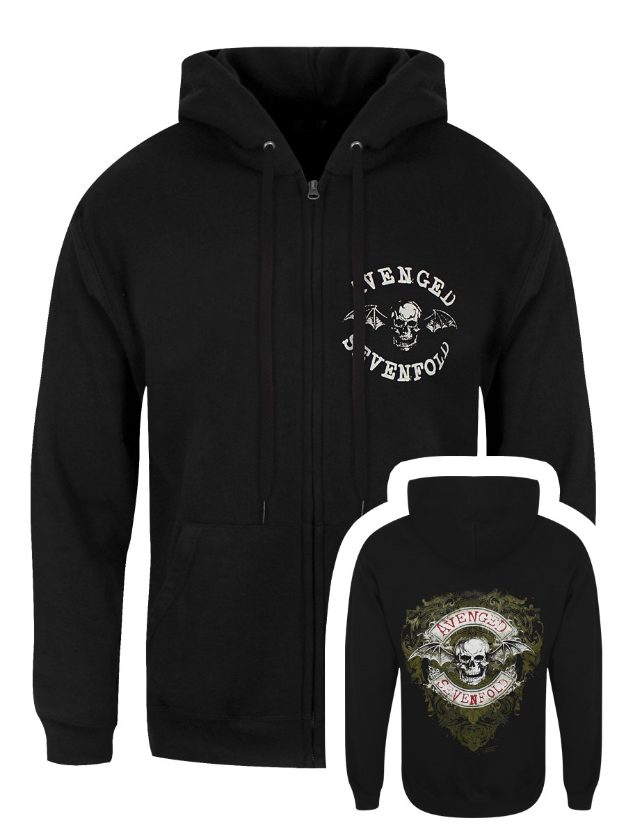 avenged sevenfold zip hoodie