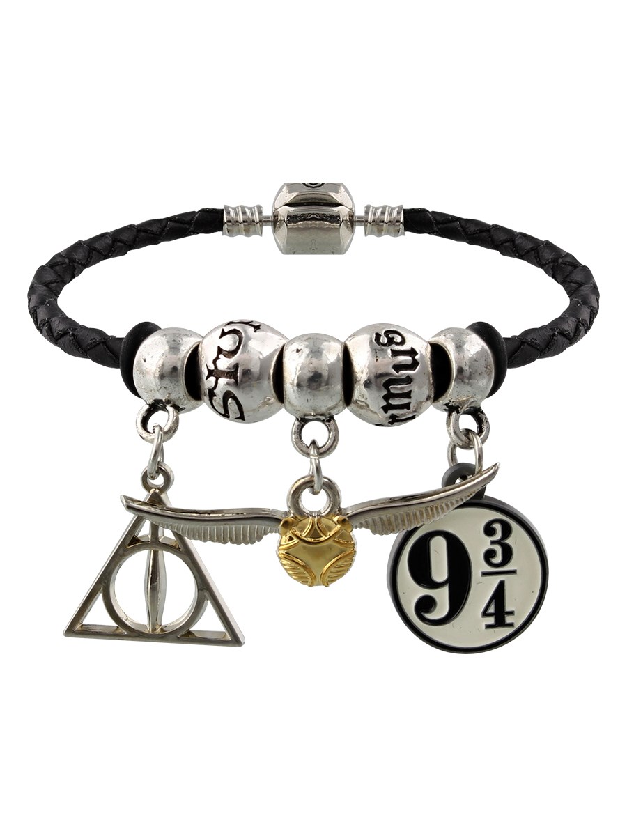 Harry Potter Black Charm Bracelet With 3 Charms Spell Beads Buy Online At Grindstore Com Harry potter bracelets are worn as everyday accessories, for special occasions, as well as for religious and spiritual reasons. harry potter black charm bracelet with 3 charms spell beads