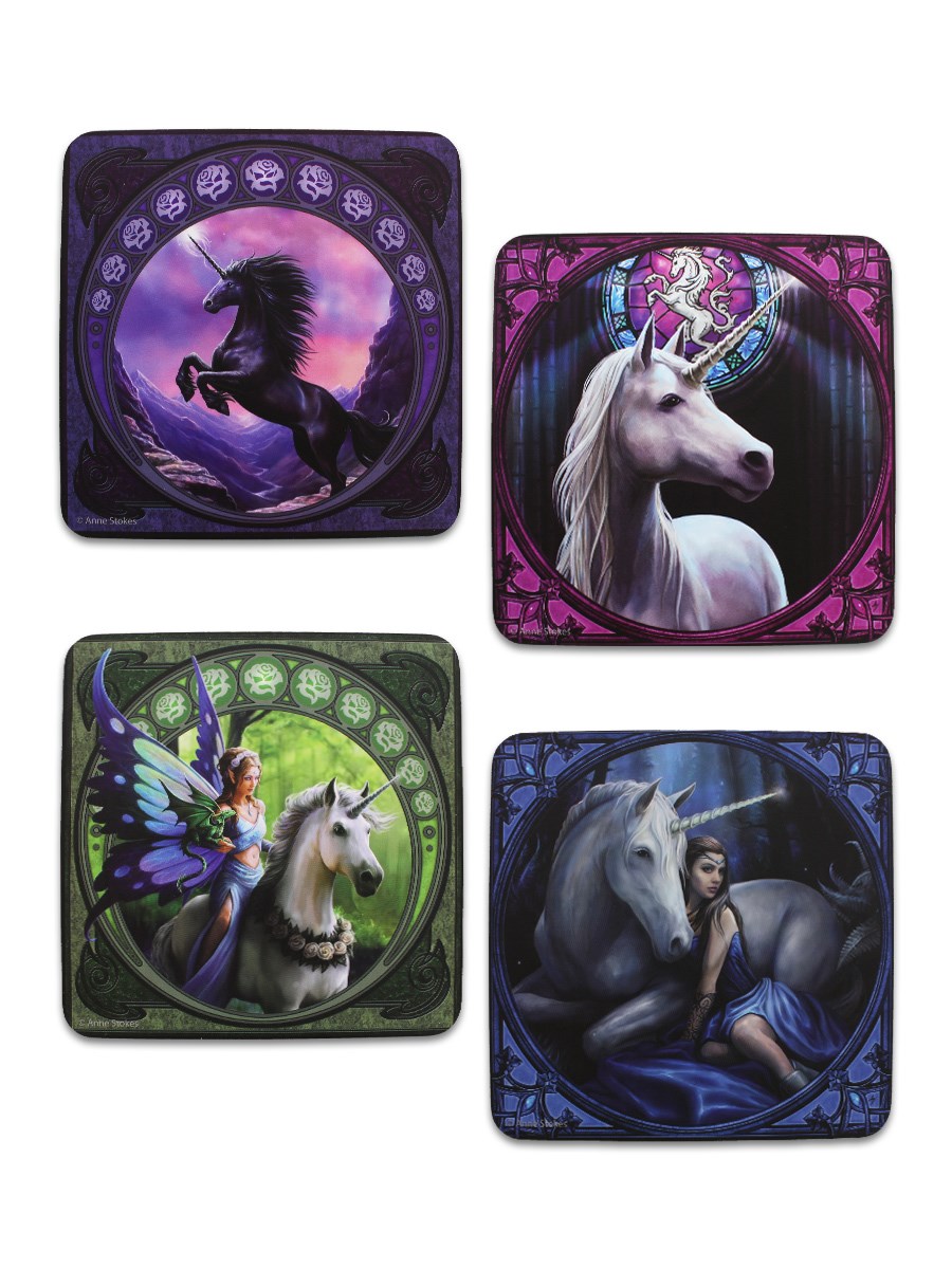 Anne Stokes Unicorn Collection Coasters - Set Of 4 - Buy Online at ...
