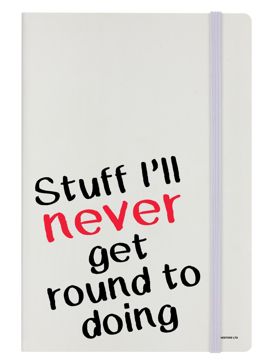 Notebook Things To Do When I'm Sober A5 Hard Cover Cream 14x21cm 