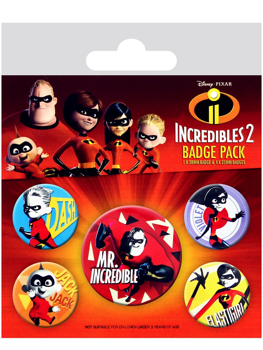 Incredibles 2 Family Badge Pack Buy Online At Grindstore Com