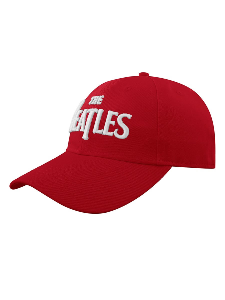 The Beatles Drop T White Logo Red Baseball Cap - Buy Online at ...