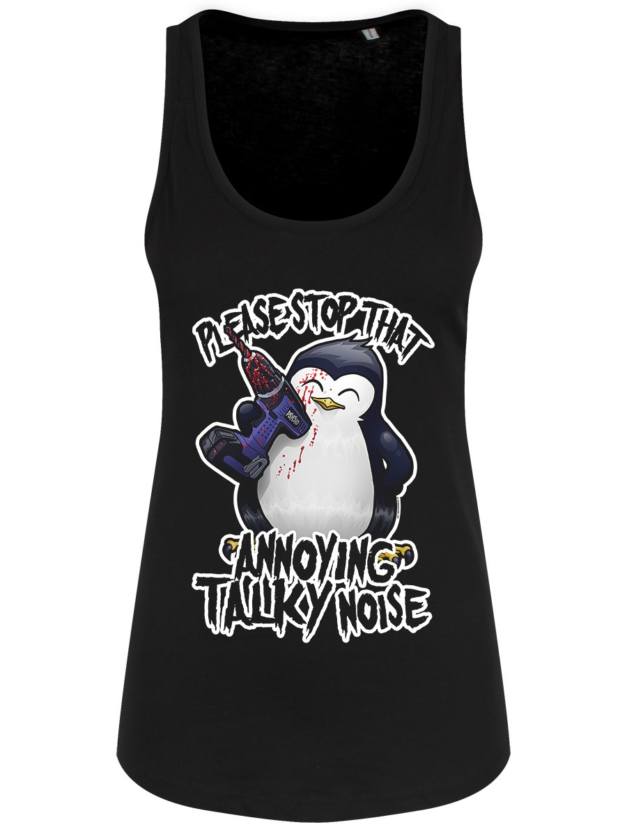 Psycho Penguin Vest Sarcasm Floaty Tank Women's Black 