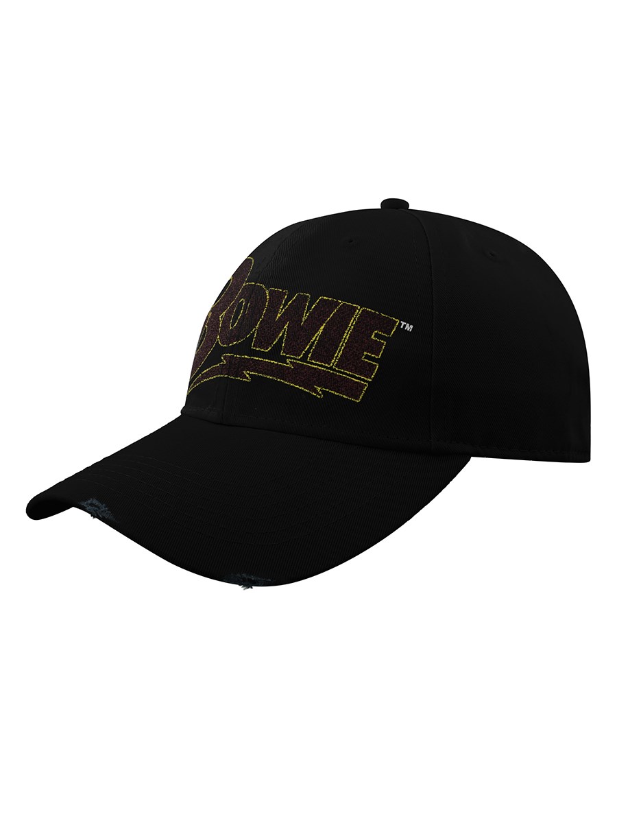 David Bowie Flash Logo Black Baseball Cap - Buy Online at Grindstore.com