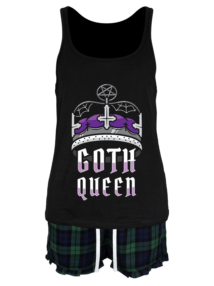 vacuüm Gering Memoriseren Goth Queen Ladies Short Pyjama Set - Buy Online at Grindstore.com