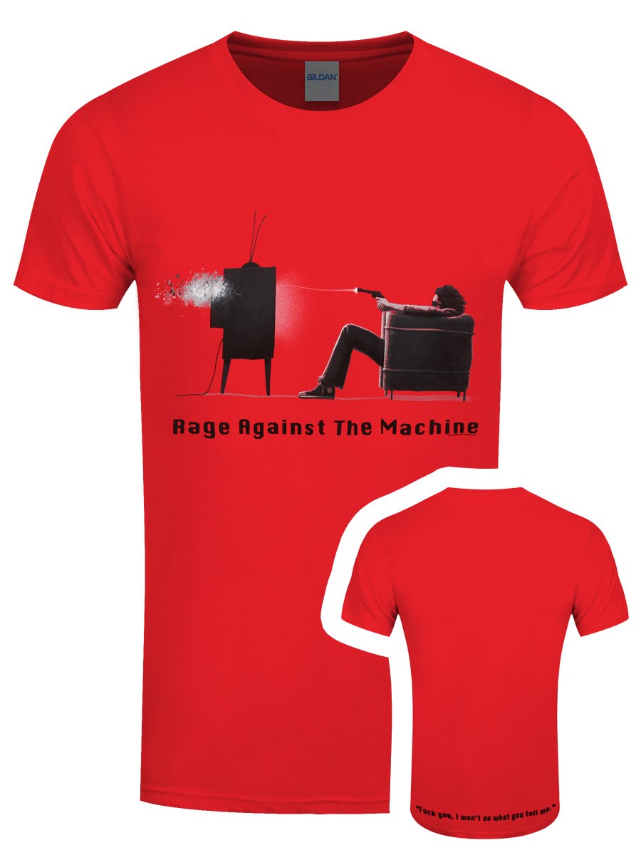 Rage Against the Machine T Shirt Wont Do Band Logo Explicit Official Mens Red