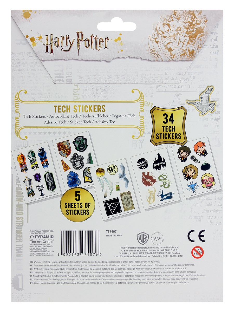 Free P & P Harry Potter Tech Stickers for Electronic Gadgets Brand New 