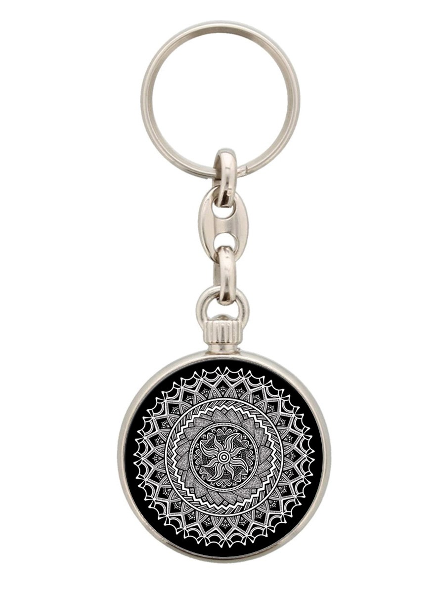 Monochrome Mandala Circular Keyring - Buy Online at Grindstore.com