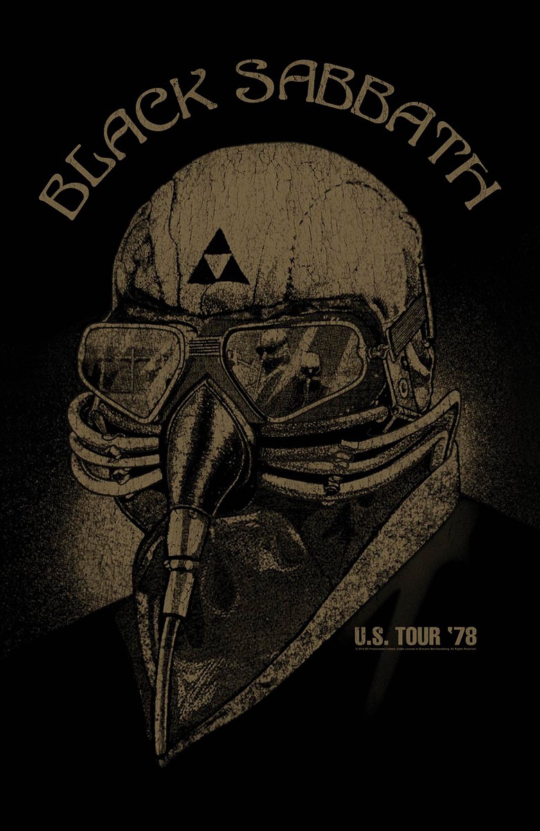 Black Sabbath Textile Flag US Tour 78 Black 66x105cm 
