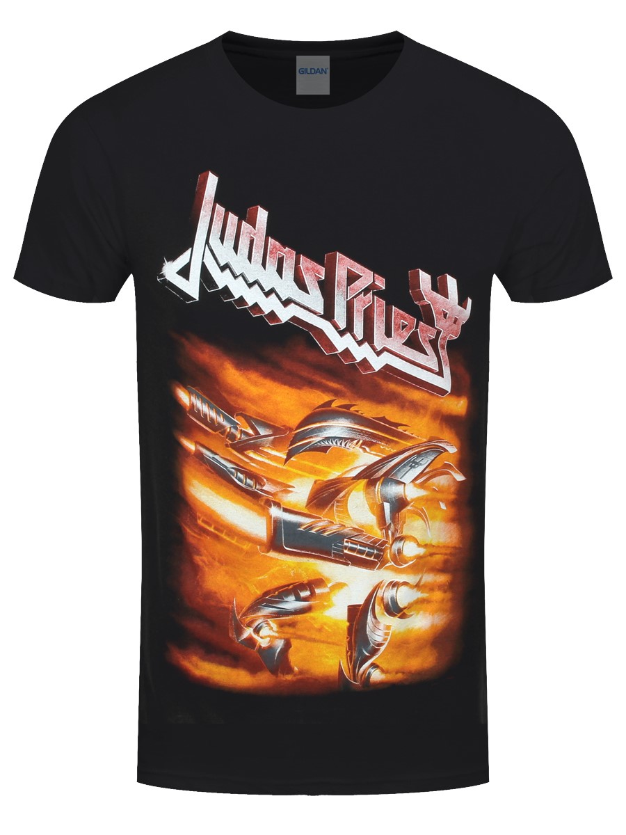 Mens Judas Firepower Priest Tee T-Shirt Black