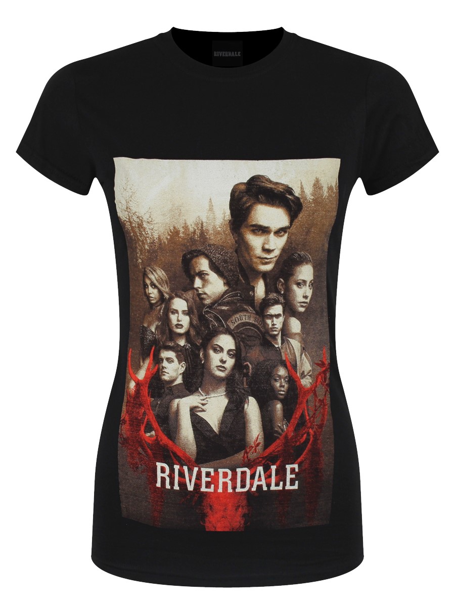 Riverdale Cast Shot Ladies Black T-Shirt - Buy Online at Grindstore.com