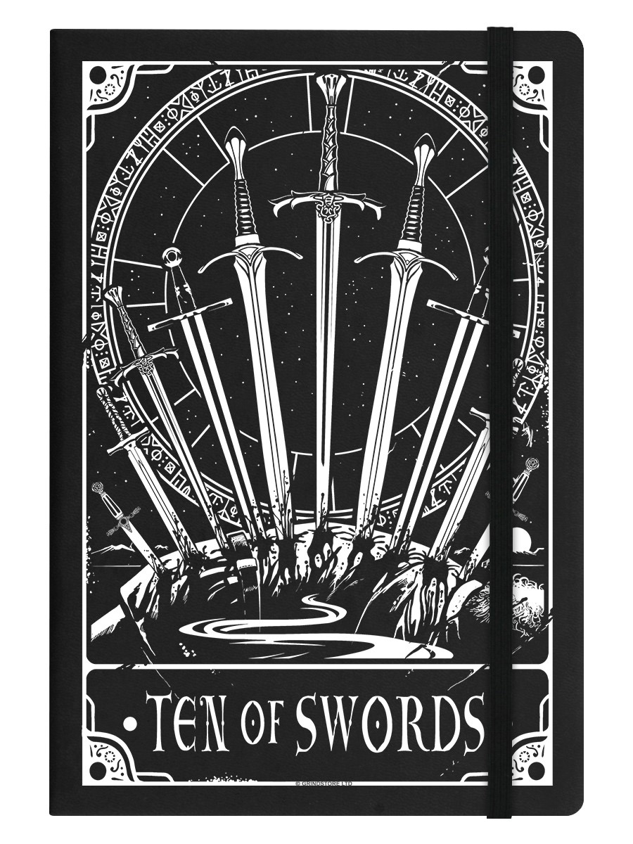 Ten Of Swords 10 x 15 cm Blechschild Deadly Tarot