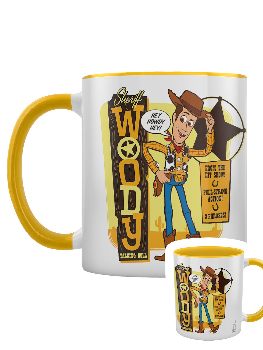 Toy Story 4 Kaffeebecher Sheriff Woody Innen gelb gefärbt weiß 