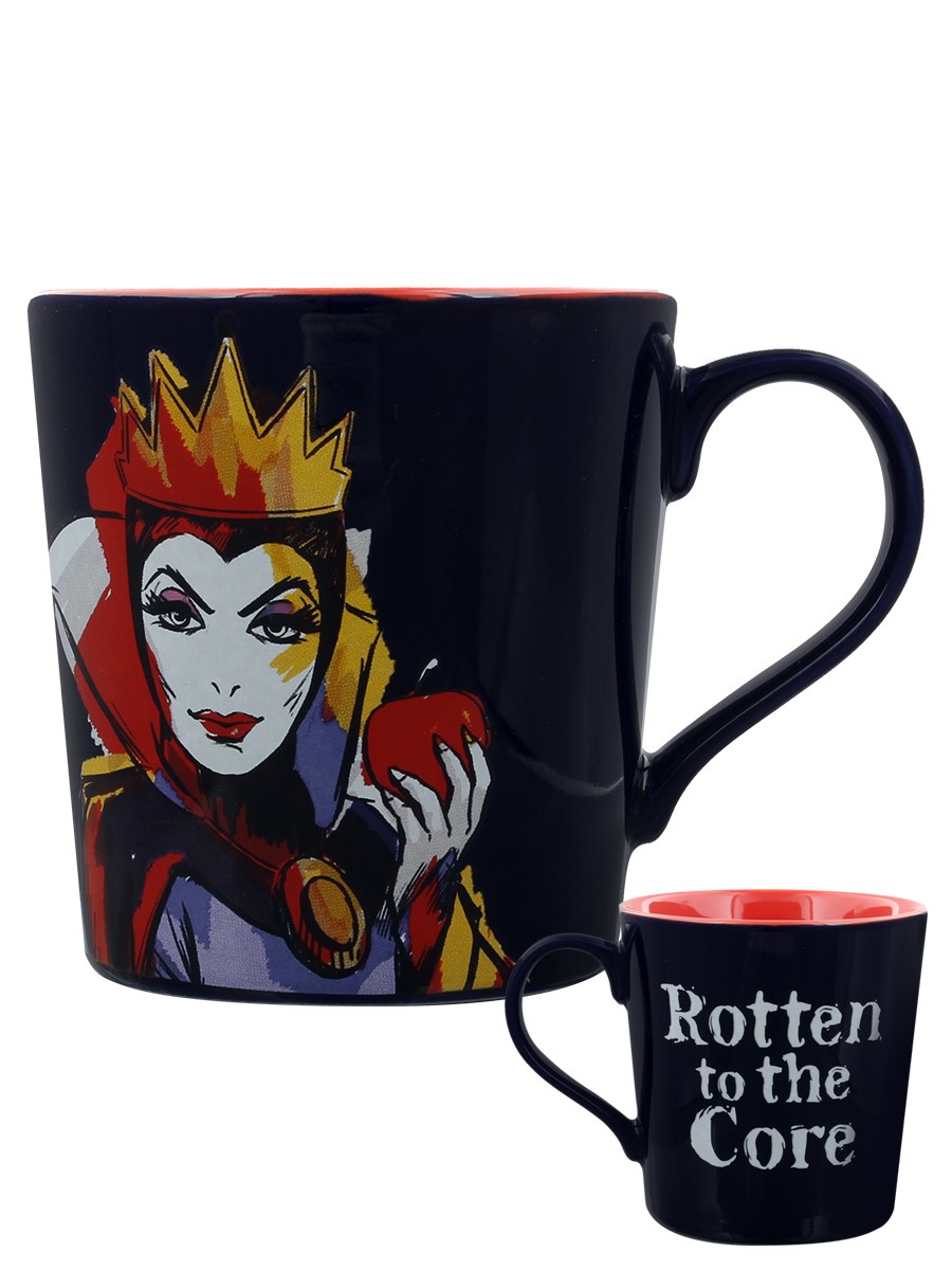 OFFICIAL DISNEY SNOW WHITE EVIL QUEEN TAPERED COFFEE MUG CUP NEW IN GIFT BOX
