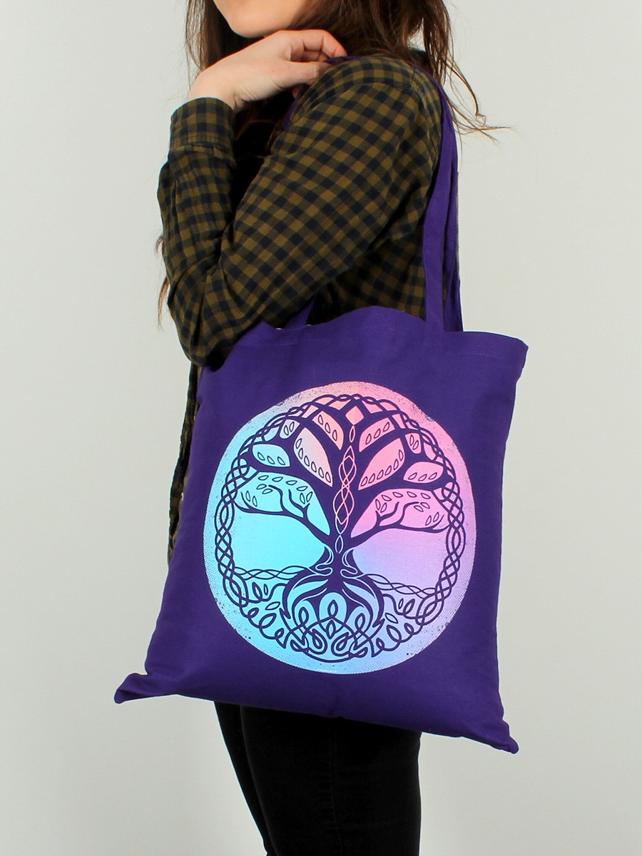 Tote Bag Tree Of Life Purple 38x42cm