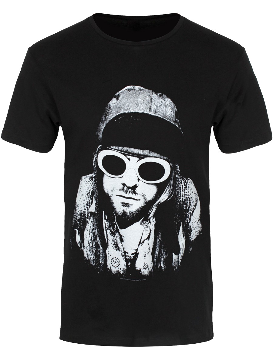 Cobain Nirvana Sunglasses T-Shirt Mens Black Tee Shirt Top