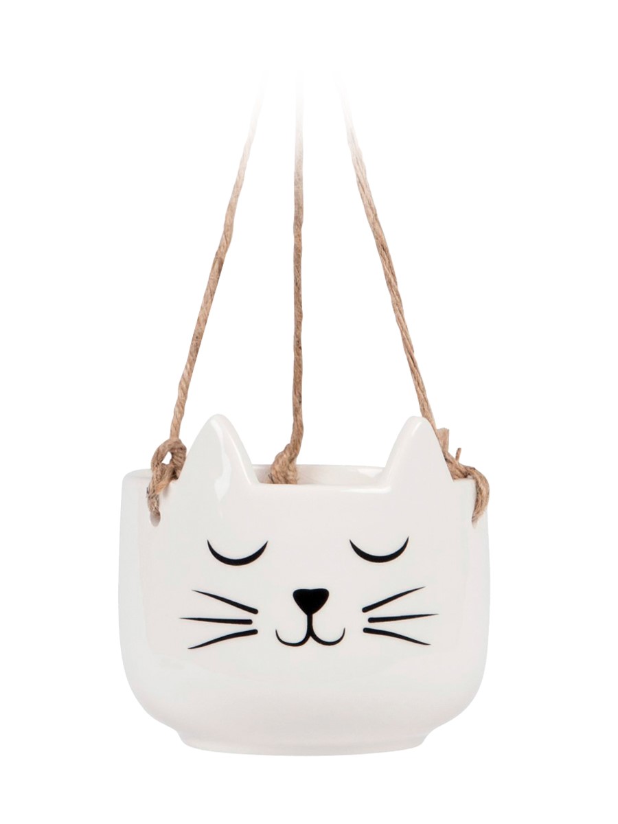 Hanging Planter Ornament Cat's Whiskers White 11 x 10 x 11cm 
