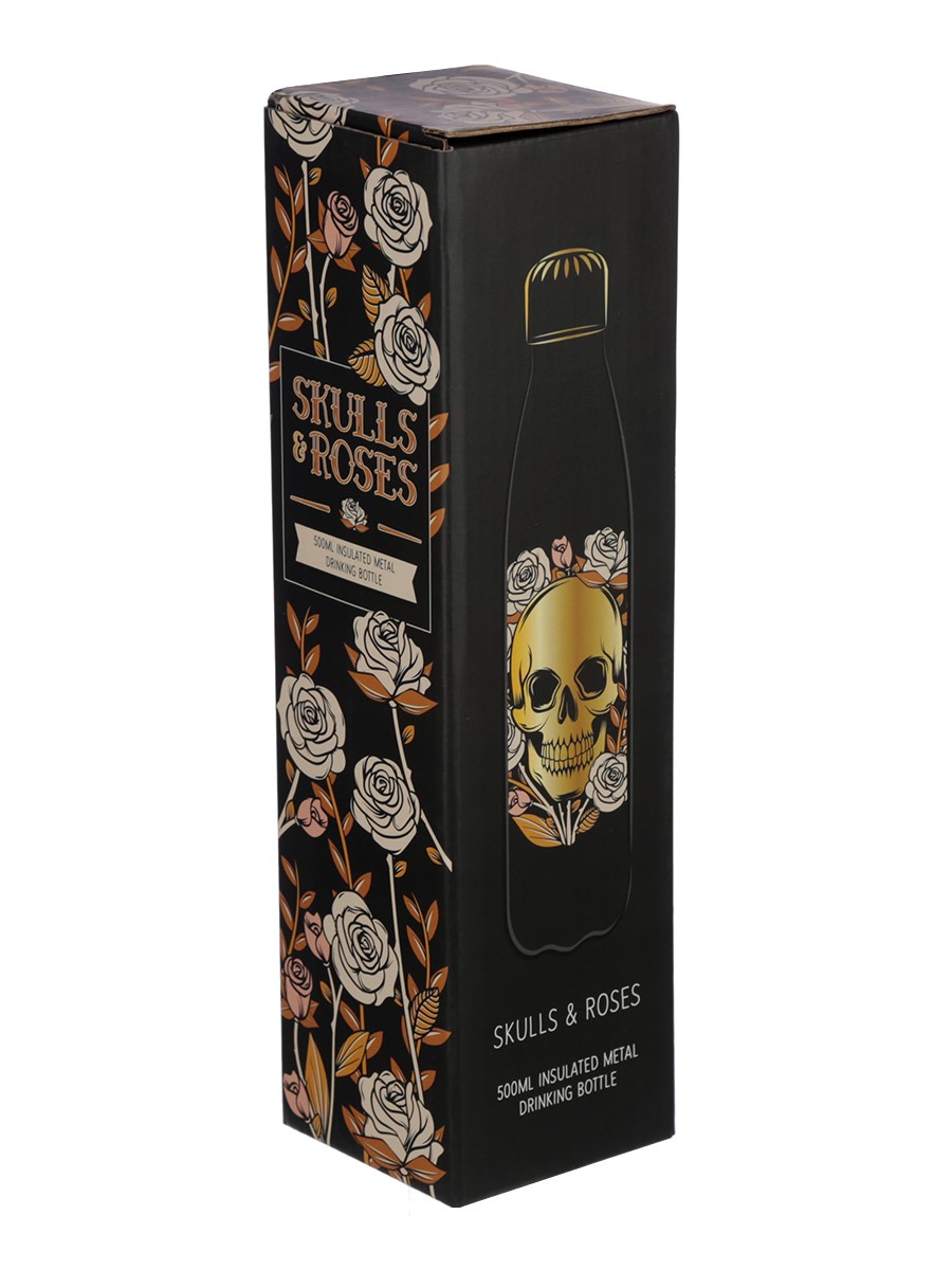 Trinkflasche Totenkopf Thermoflasche Skulls & Roses 500 ml,Bottle Skull 